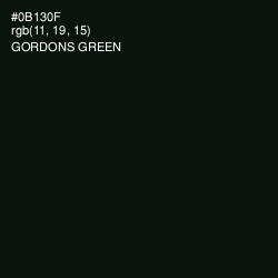 #0B130F - Gordons Green Color Image